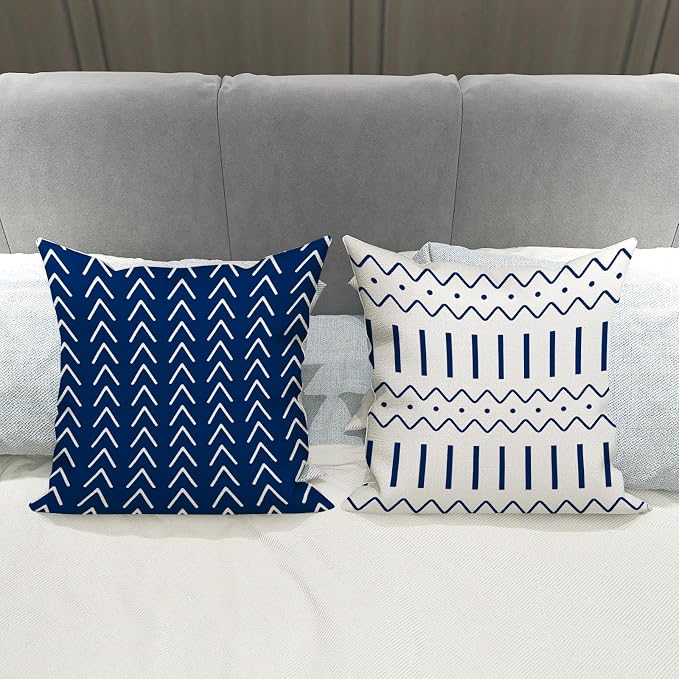 YCOLL Pillow Covers 22x22 Set of 4, Modern Sofa Throw Pillow Cover, Decorative - Image 2