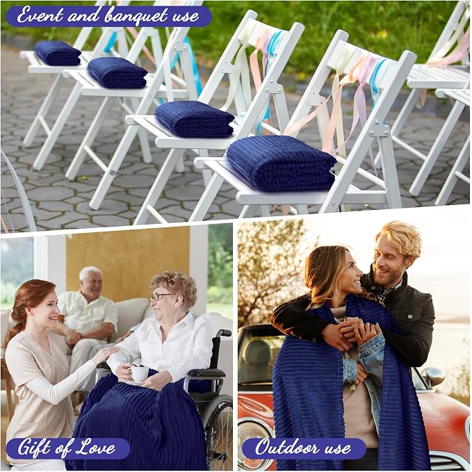 Buryeah 12 Pcs Flannel Throw Blanket Bulk 50 x 60 in Sleepover Blanket Outdoor - Image 5
