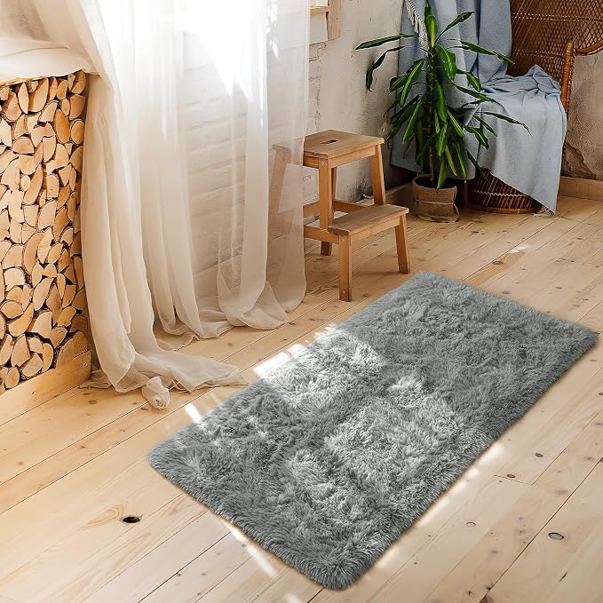 Amearea Shag Small Rug, Fluffy 2x4 Feet Throw Rugs - Image 5