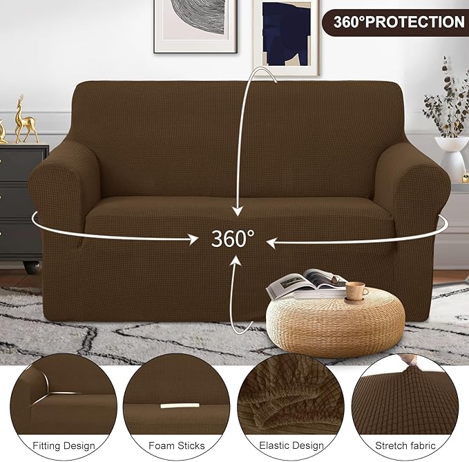 U-NICE HOME Loveseat Cover Stretch Couch Cover Sofa Cover Sofa Slipcover - Image 3