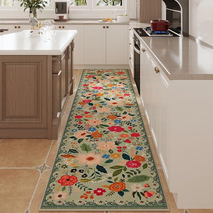 Rugcomf Runners for Hallways Kitchen Runner Rug Non Slip 2'x 10' Long Washable - Image 2