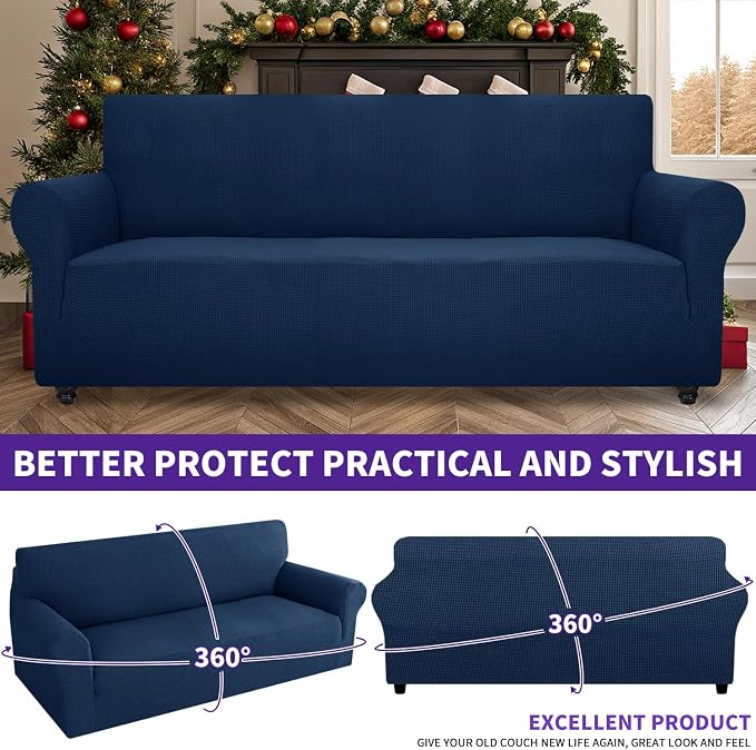 ZNSAYOTX Stretch Oversized Couch Cover Universal Sofa Covers - Image 5