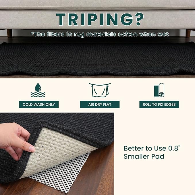 KOZYFLY Black 2.5'x20' Runners Rugs - Image 7