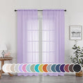 OWENIE Lavender Sheer Curtains 72 Inches Long Set of 2, Airy Sheer Curtains & by OWENIE