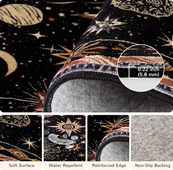 Vacuum-Friendly, 5x7 Washable Area Rug - Image 4