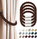 NICEEC 4 Pack Strong Magnetic Curtain Tiebacks Modern Simple Style Drape Tie by NICEEC