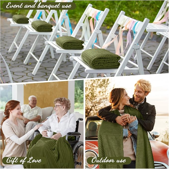 Buryeah 6 Pcs Flannel Throw Blanket Bulk 50 x 60 in Sleepover Blanket Outdoor - Image 4