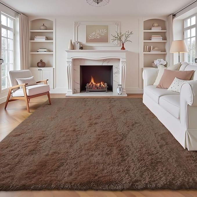 6x9 Area Rug for Living Room: Fluffy Shag Soft Washable Rugs Large Fuzzy Plush by VECARF