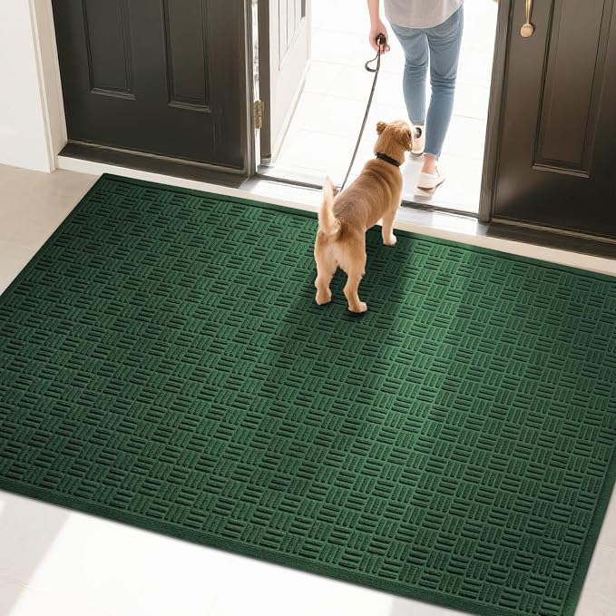 Mibao Front Door Mat Indoor Outdoor Entrance, Dirt Trapping Waterproof by Mibao