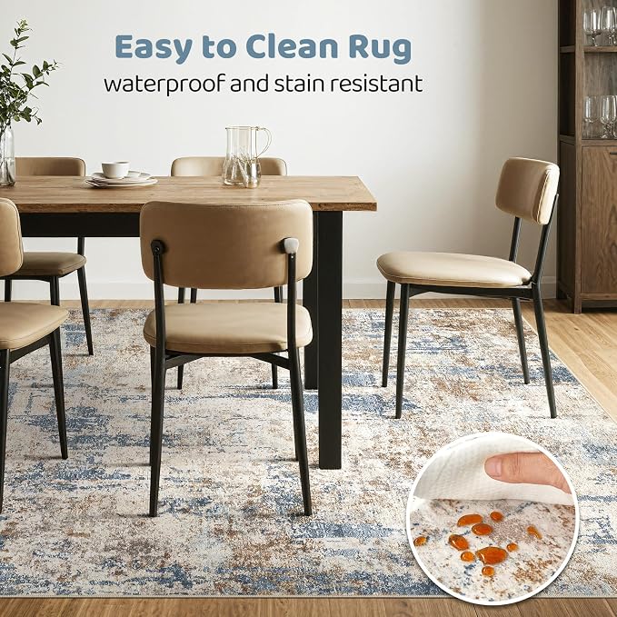 LOONGRUG 7x10 Area Rug Washable Large Neutral Modern Living Room Rugs | - Image 6