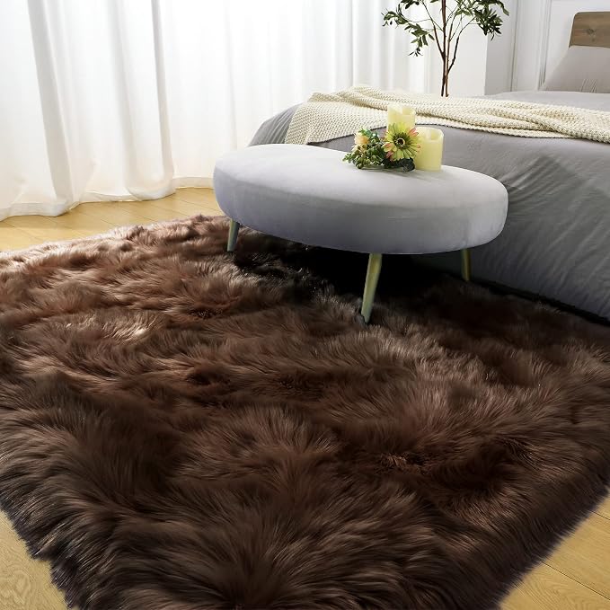 LOCHAS Soft Fluffy Faux Fur Rugs - Image 4