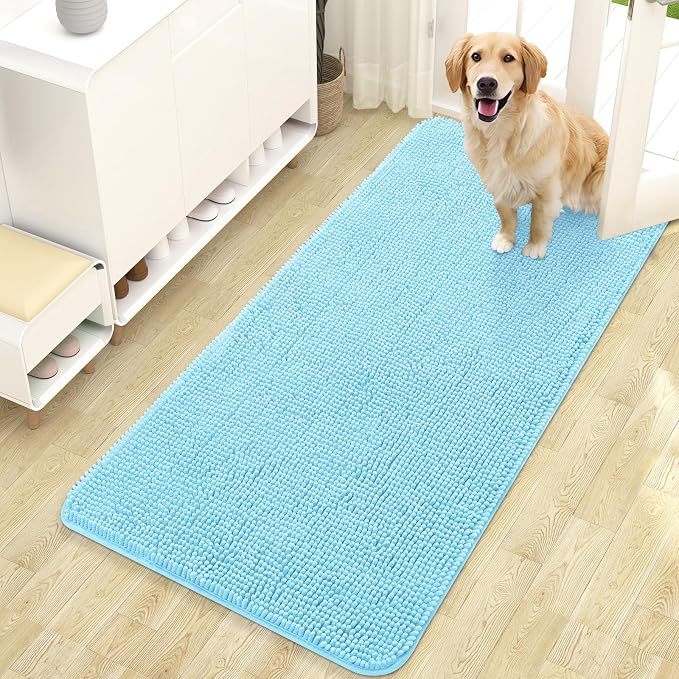 OLANLY Dog Door Mat for Muddy Paws 47x24, Absorbs Moisture and Dirt, Absorbent by OLANLY