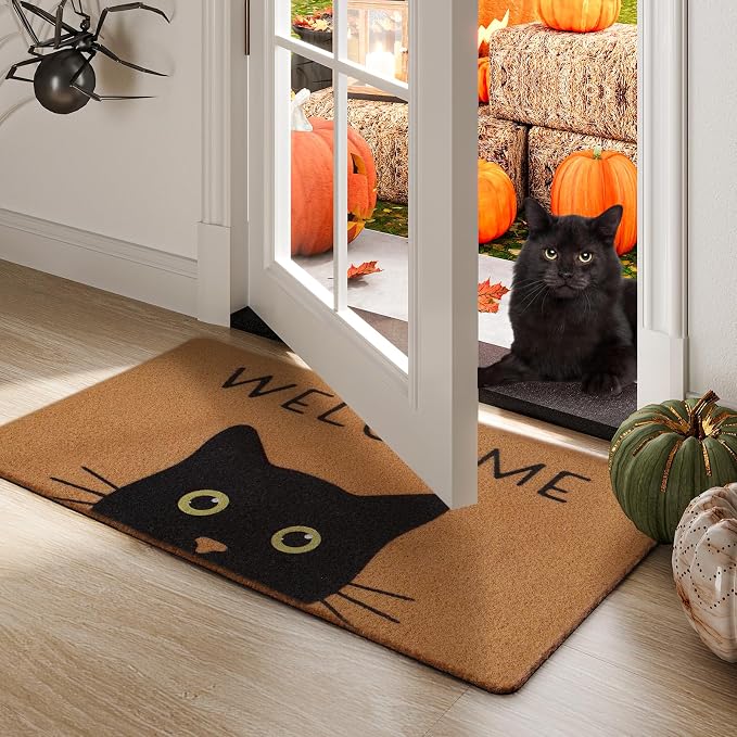 UINI Door Mat Cat Welcome Mat, Non-Slip Cat Welcome Mats - Image 2