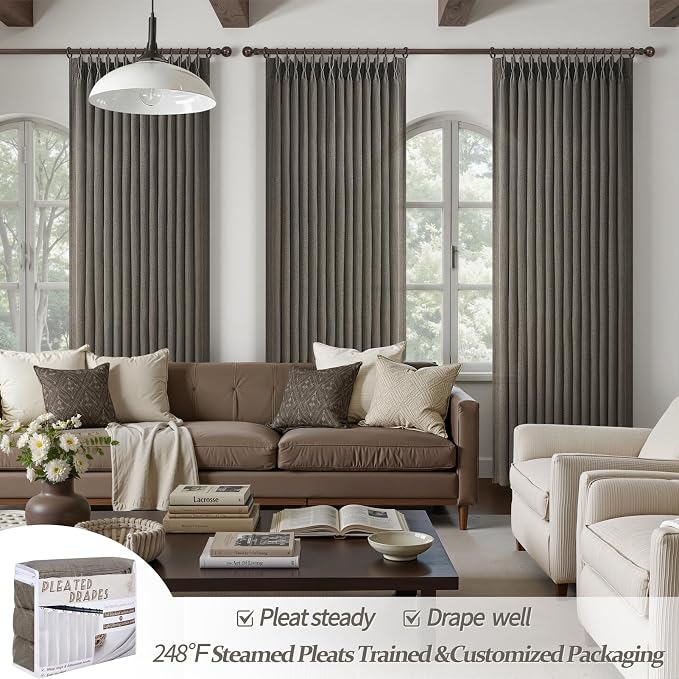 Chocolate Tart Extra Long 108 Inch Floor to Ceiling Curtains - Image 5