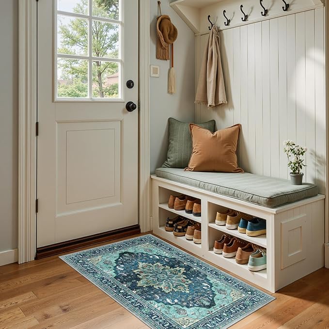 RELEANY Area Rugs 2'x4' Kitchen Rugs Entry Rug Small Rugs by RELEANY