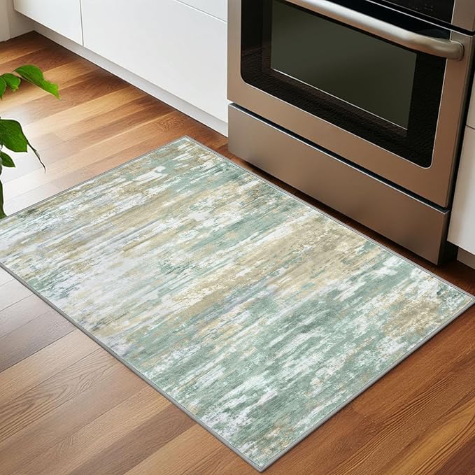 KOZYFLY Small Area Rug 2x3 Rug Entryway Rugs Modern Abstract Indoor Non-Slip - Image 3