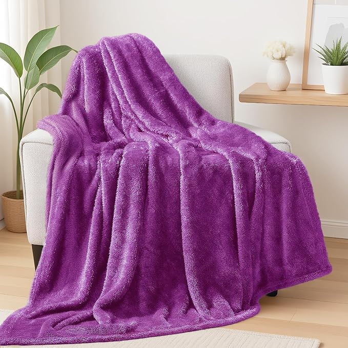 Exclusivo Mezcla Plush Fuzzy Fleece Throw Blanket Extra Large, Super Soft by ExclusivoMezcla