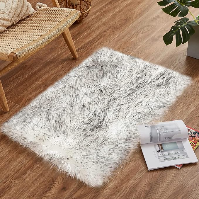 Goolela Faux Sheepskin Fur Rug Fluffy Fuzzy Furry Rug - Image 8