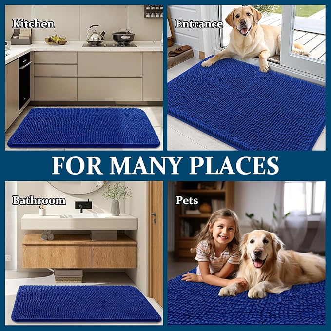 OLANLY Dog Door Mat for Muddy Paws 47x24, Absorbs Moisture and Dirt, Absorbent - Image 8