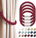 NICEEC 4 Pack Strong Magnetic Curtain Tiebacks Modern Simple Style Drape Tie by NICEEC