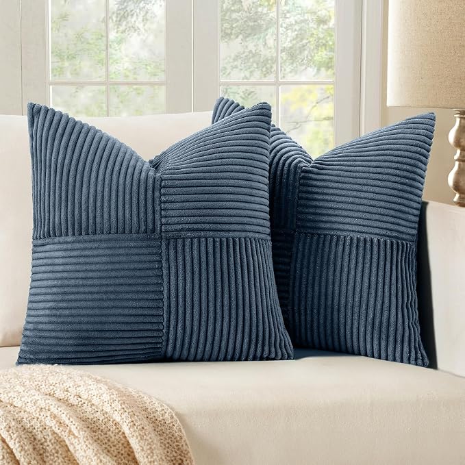 MIULEE Blue Decorative Throw Pillow Covers 18x18 Inch by MIULEE