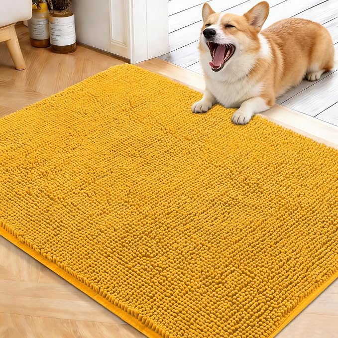 OLANLY Dog Door Mat for Muddy Paws 40x32, Absorbs Moisture and Dirt, Absorbent by OLANLY