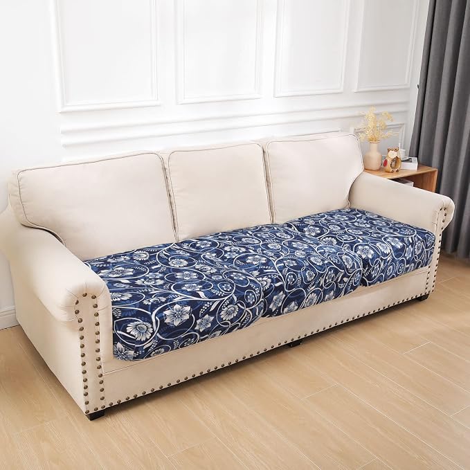 hyha Printed Couch Cushion Covers, Floral Sofa Covers Washable - Image 5