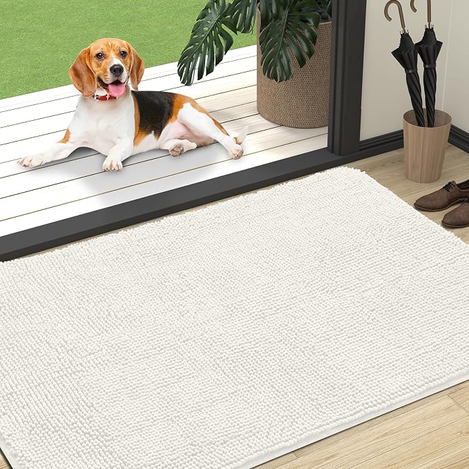 OLANLY Dog Door Mat for Muddy Paws 47x32, Absorbs Moisture and Dirt, Absorbent by OLANLY