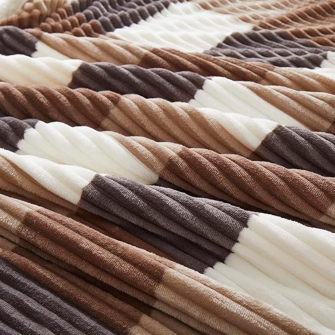 PU MEI Sherpa Blanket Full/Queen Plaid Thick Bed Blanket, 90”*80” Super Soft - Image 6