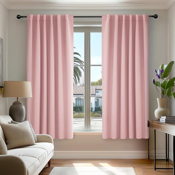 Deconovo Blackout Curtains, Thermal Insulated, W52 x L45 2 Panels, Back Tab by Deconovo