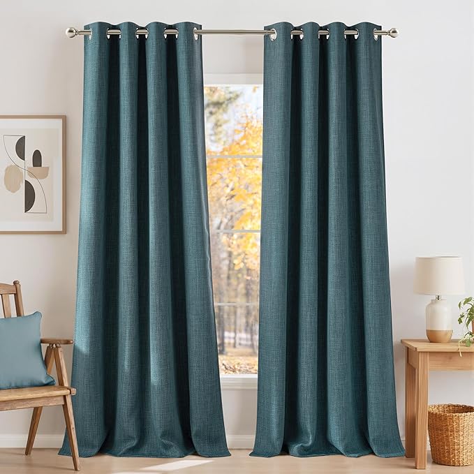 NICETOWN Greyish Blue Blackout Curtains 84 inches Long by NICETOWN
