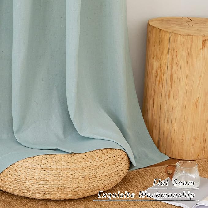 NICETOWN Rustic Linen 96 inch Long Curtains - Image 7