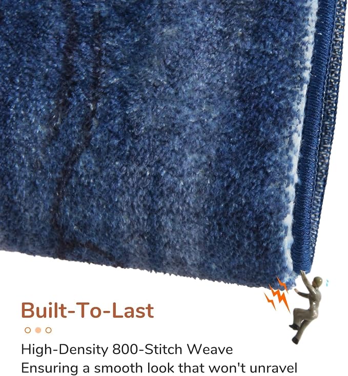 OPPODREAM Nautical Soft Area Rugs 5x7, Washable Dark Blue Rug - Image 5