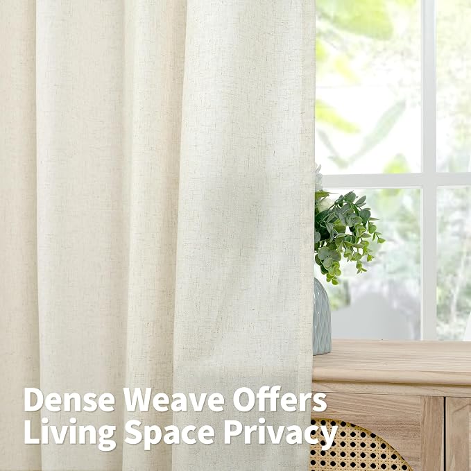 YoungsTex Linen Curtains 80 Inches Length - Image 3