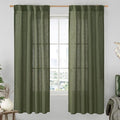 LAMIT Light Filtering Linen Curtains 72 inches Long by LAMIT