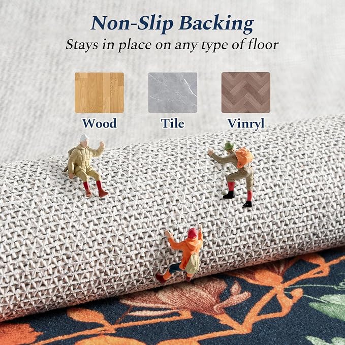 Rugflix 2x6 Runner Rug for Hallway, Washable Kitchen Runner Non Slip, Soft Low - Image 7