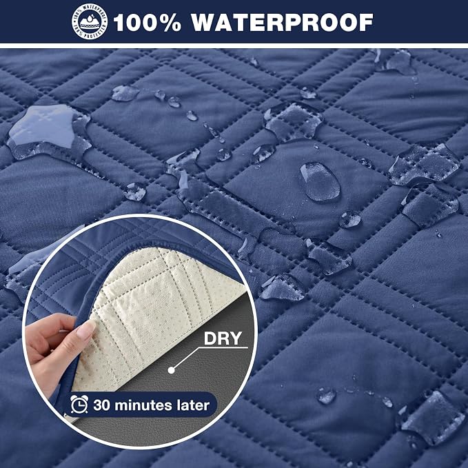 TAOCOCO 100% Waterproof Recliner Sofa Cover, Non Slip Split Couch Covers - Image 4