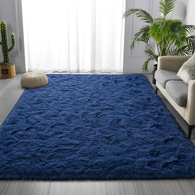 Deerhoo Shag Area Rug, 4 X 6 Plush Fuzzy Rugs - Image 3