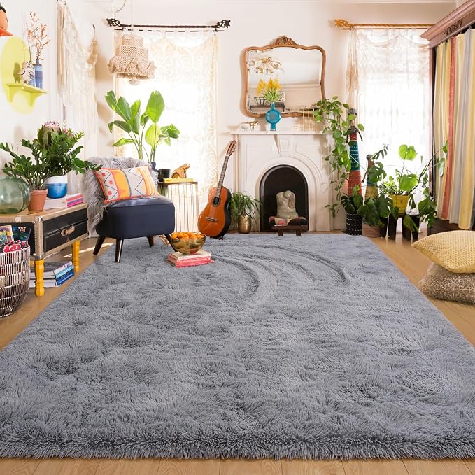 Amearea Shag Fluffy Area Rug for Bedroom Girls Living Room, Extra Soft and - Image 6