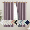 NICETOWN Chaise Mauve Vintage Linen 100% Blackout Curtains by NICETOWN