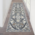 HEBE Hallway Runner Rug 2'x6' Washable Vintage Distressed Area Rugs Non Slip by HEBE