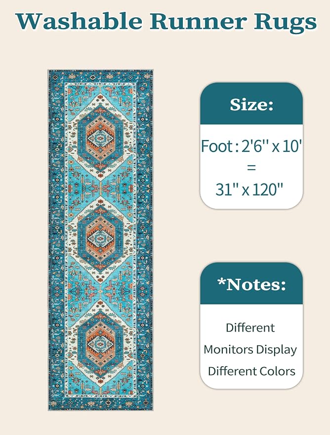 SERISSA Boho Washable Runner Rug - Image 6