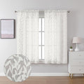Lecloud Leia 2 Panels Sheer Ivory Curtain 54 Inch Length, Light Reducing by Lecloud