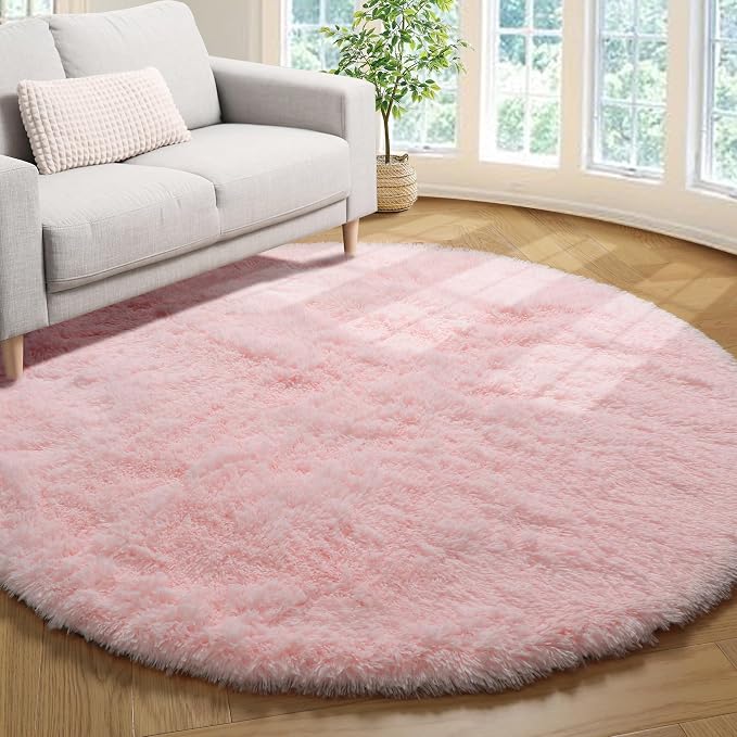 ONASAR Light Pink Round Area Rugs 2ft - Image 8