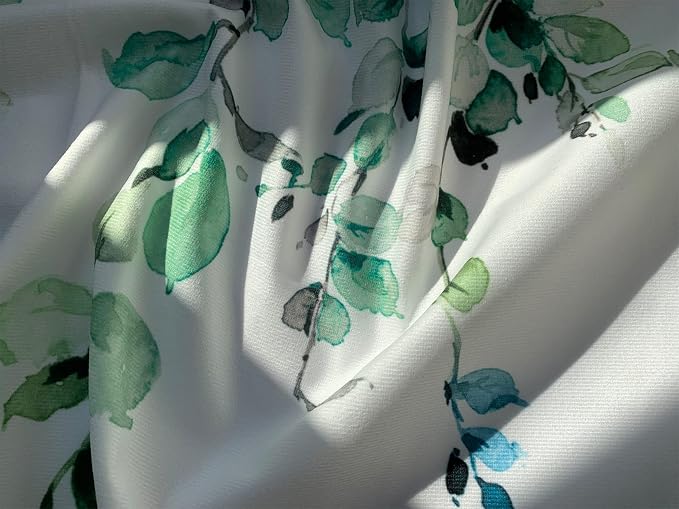 Watercolor Green Leaves Window Valance - Image 6