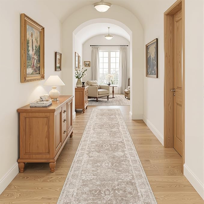 Madane Runner Rug 2x10 for Hallway, Kitchen Non-Slip Runner Rug by Madane