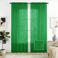 SpaceDresser Check Sheer Curtains 45 Inches Long by SpaceDresser