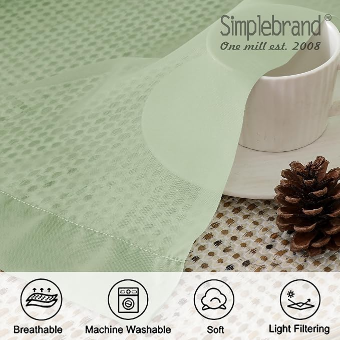 Simplebrand Rod Pocket Top Solid Voile Sheer Curtains - Image 5