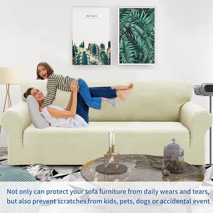 ZNSAYOTX 1 Piece Jacquard Couch Covers - Image 2