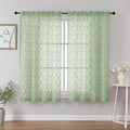 Chyhomenyc Sage Green Sheer Curtains 54 Inch Length by Chyhomenyc